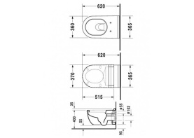 Унитаз подвесной Duravit Starck 3 22260900001-WG (подходит для SensoWash) в Воронеже 1