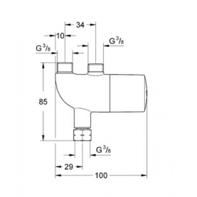 Смеситель GROHTHERM MICRO (арт.34487000) термостат для установки под рак. GROHE в Воронеже 2