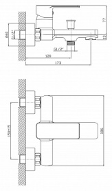 Смеситель для ванны Orange Merci M13-211cr с поворотным изливом, хром в Воронеже 1