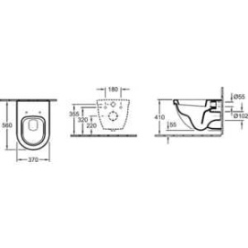 Унитаз подвесной Villeroy&Boch Subway Plus 41-6389  белый альпин с креплением в Воронеже 2