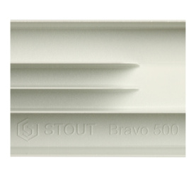 Радиатор алюминиевый боковое подключение STOUT Bravo 500 12 секций SRA-0110-050012 в Воронеже 10