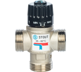 Термостатический смесительный клапан для систем отопления и ГВС 1 НР 35-60°С STOUT SVM-0020-166025 в Воронеже 2