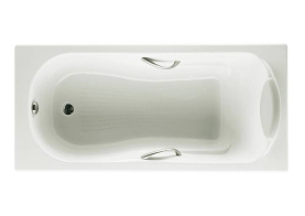 Чугунная ванна Roca Haiti 150x80 2332G000R с противоскольжением, с отверстиями для ручек в Воронеже 1