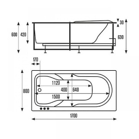 Панель для ванны Vagnerplast Side Panel 80 торцевая в Воронеже 2