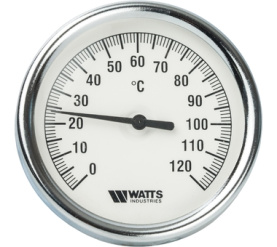 Термометр биметаллический с погружной гильзой 80 мм, штуц F+R801(T) 8050 Watts 10005931(03.02.040) в Воронеже 1