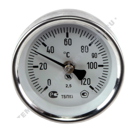 Термометр биметаллический Юмас ТБП63/ТР 120C Дк 63 Дтр 38 накладной в Воронеже 0