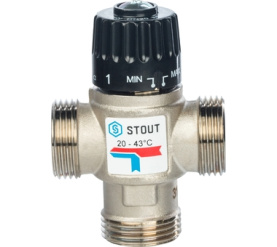 Термостатический смесительный клапан для систем отопления и ГВС 1 НР 20-43° STOUT SVM-0020-164325 в Воронеже 1