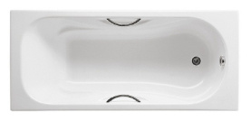 Чугунная ванна Roca Malibu 150x75 2315G000R с противоскольжением, с отверстиями для ручек в Воронеже 0