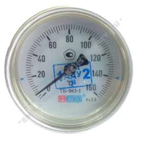 Термометр биметаллический Метер ТБ63 160C Д63 L=40 в Воронеже 1