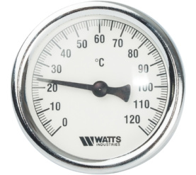 Термометр биметаллический с погружной гильзой 63 мм, штуц F+R801(T) 6375 Watts 10005809(03.01.060) в Воронеже 0