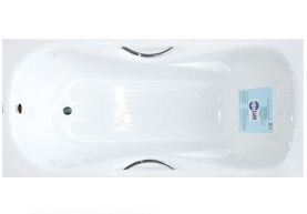 Чугунная ванна Aqualux ЧА18080 180х80 см с ручками, с ножками в Воронеже 0