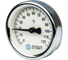 Термометр биметаллический накладной с пружиной. Корпус Dn 63 мм STOUT SIM-0004-630015 в Воронеже 0