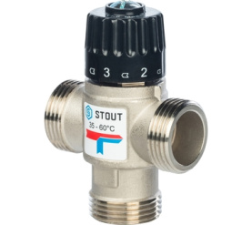 Термостатический смесительный клапан для систем отопления и ГВС 1 НР 35-60°С STOUT SVM-0020-166025 в Воронеже 0